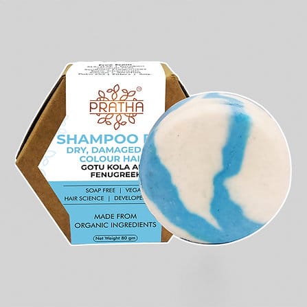 Gotu Kola, Fenugreek Shampoo Bar | Dry, Colored & Damaged Hair, 80 gms