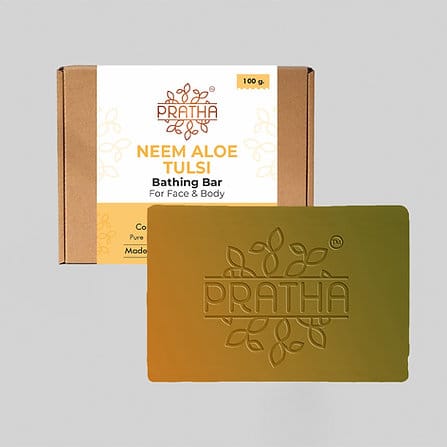 Neem, Aloe-Vera, Tulsi Cold Process Handmade Bathing Bar, 100 gms