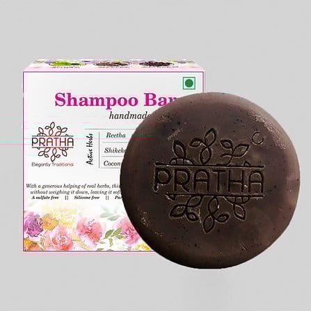 Shampoo Bar Enriched with Shikakai, Reetha, Amla, Bhringraj, Coconut Milk & Hibiscus - 100 gms