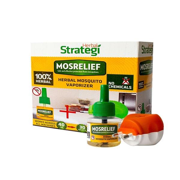 Mosrelief Herbal Mosquito Vaporizer 40 ml with Machine