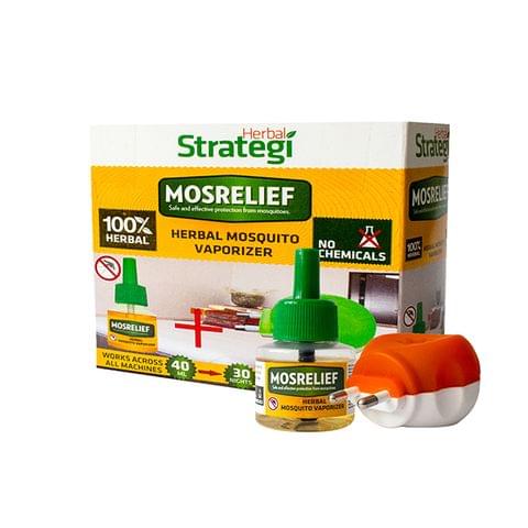 Mosrelief Herbal Mosquito Vaporizer 40 ml with Machine