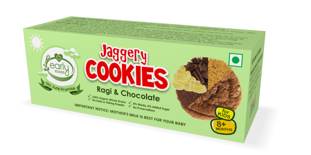 Organic Ragi and Choco Jaggery Cookies - 150 gms