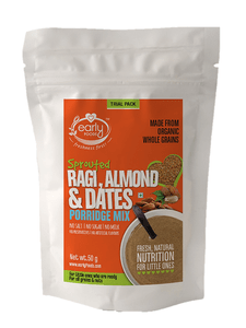 Organic Sprouted Ragi, Almond & Date Porridge Mix - 50 gms (Pack of 2)