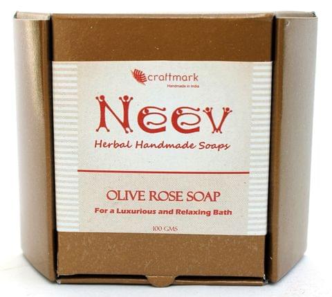 Luxurious and Relaxing Olive Rose Handmade Soap 100 gms (Pack of 2)
