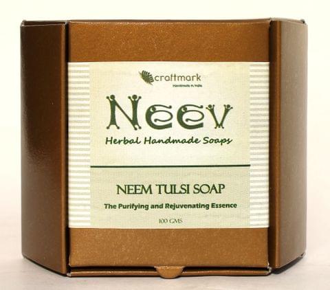 Purifying and Rejuvenating Neem Tulsi Handmade Soap 100 gms (Pack of 2)