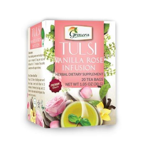 Tulsi Rose vanilla Infusion (25 Tea bags / box) - 40 gms