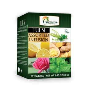 Tulsi Assorted Infusion (20 tea bags / box) - 40 gms