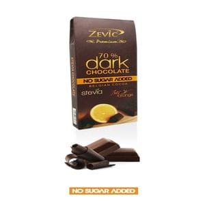 70% Dark Belgian Chocolate with Orange Zest and Stevia - 40 gm (Pack of 2)