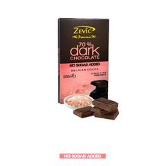 70% Dark Belgian Chocolate with Himalayan Pink Salt and Stevia - 90 gms