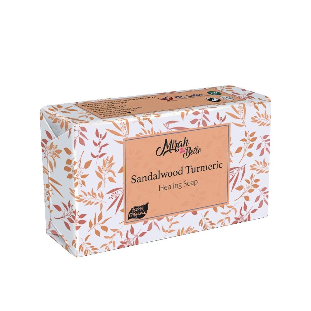 Sandalwood Turmeric Healing Soap Bar - Natural, Handmade 125 gms