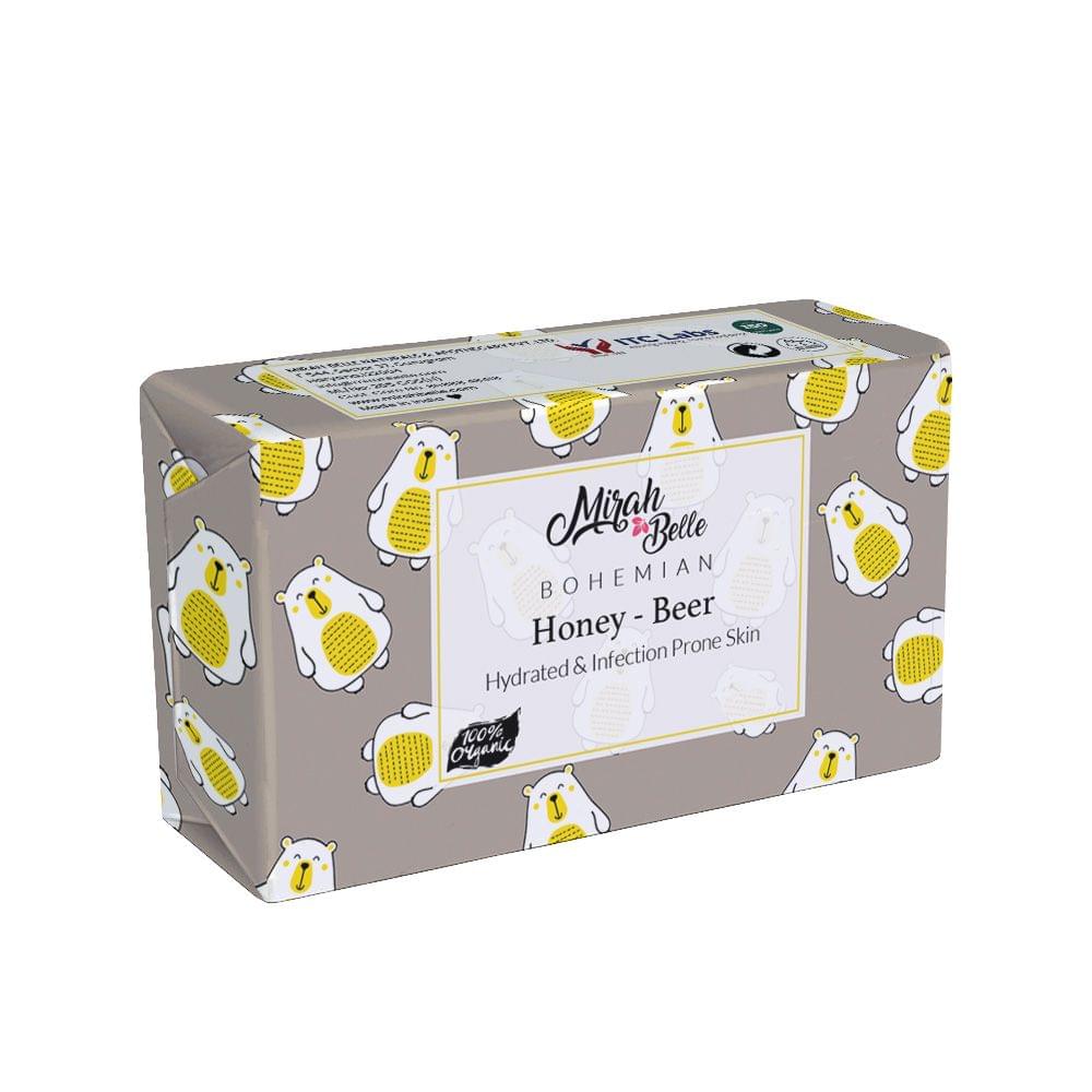 Honey Beer Skin Softening Soap Bar - Natural Handmade 125 gms