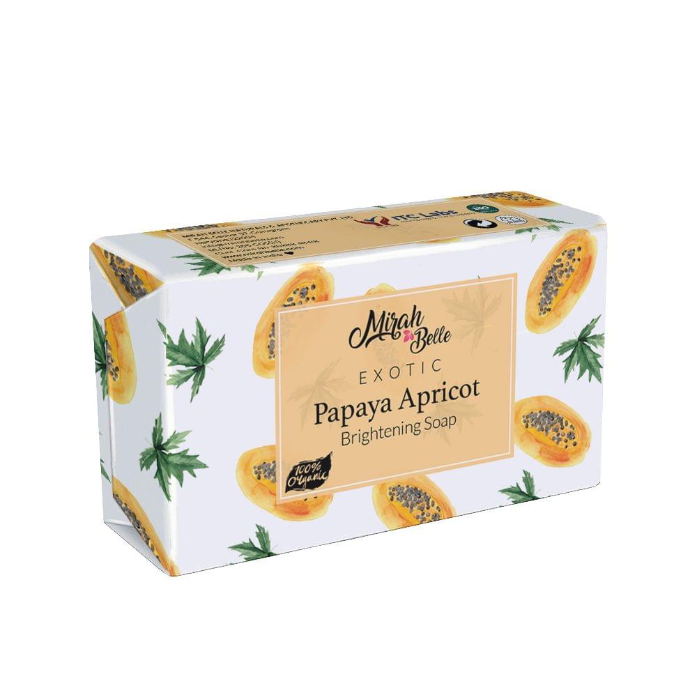 Papaya, Apricot Skin Brightening Soap Bar - Organic, Natural - 125 gms