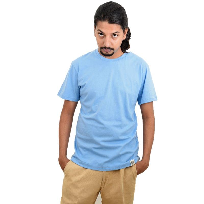 Blue Plain Eco-Friendly Men's T-shirt