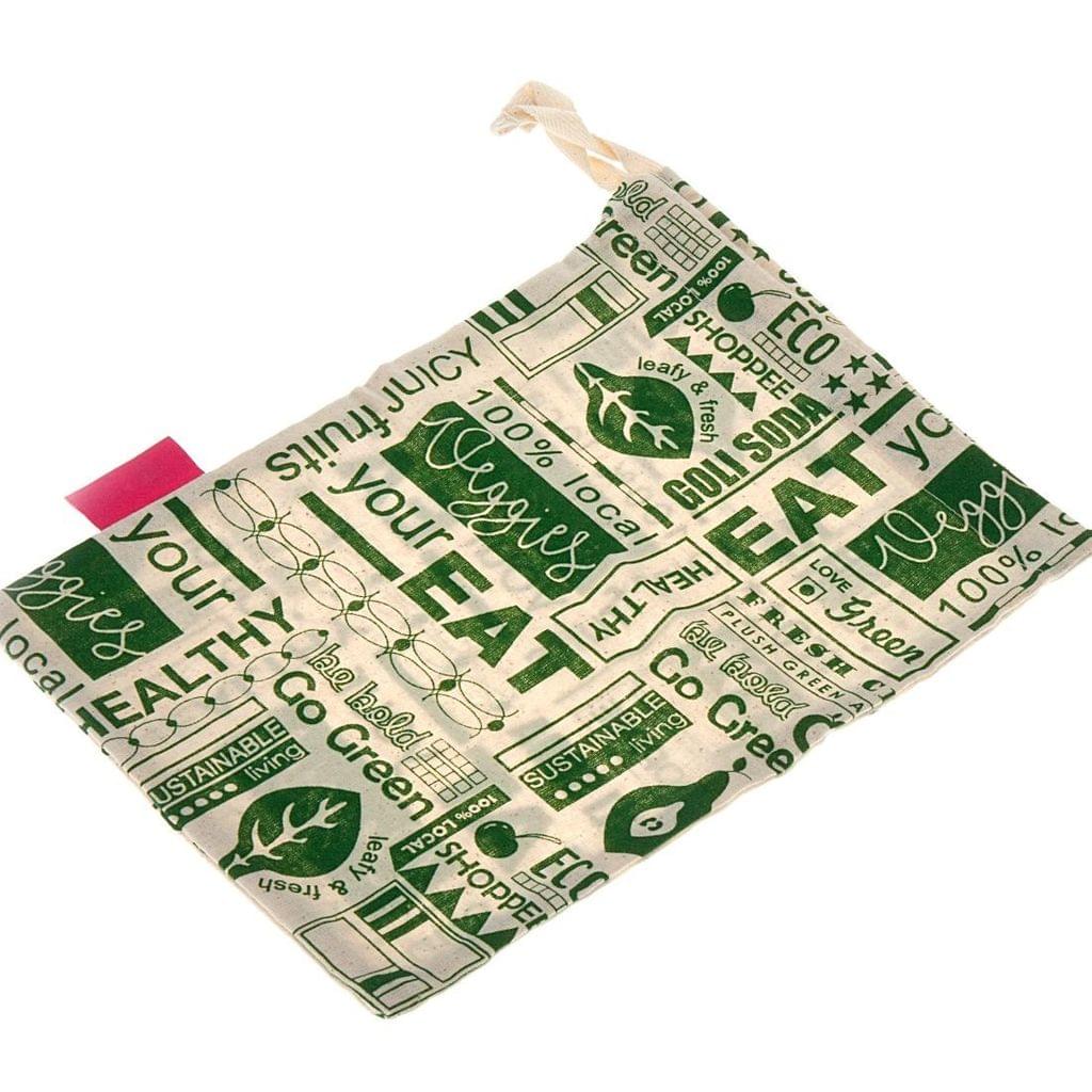 Go Green - Reusable Cotton Produce Bag For Storage