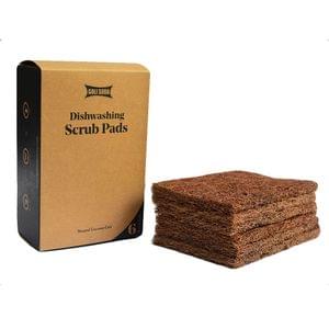 Natural Coconut Coir Dishwashing Scrub Pads - Pack of 6