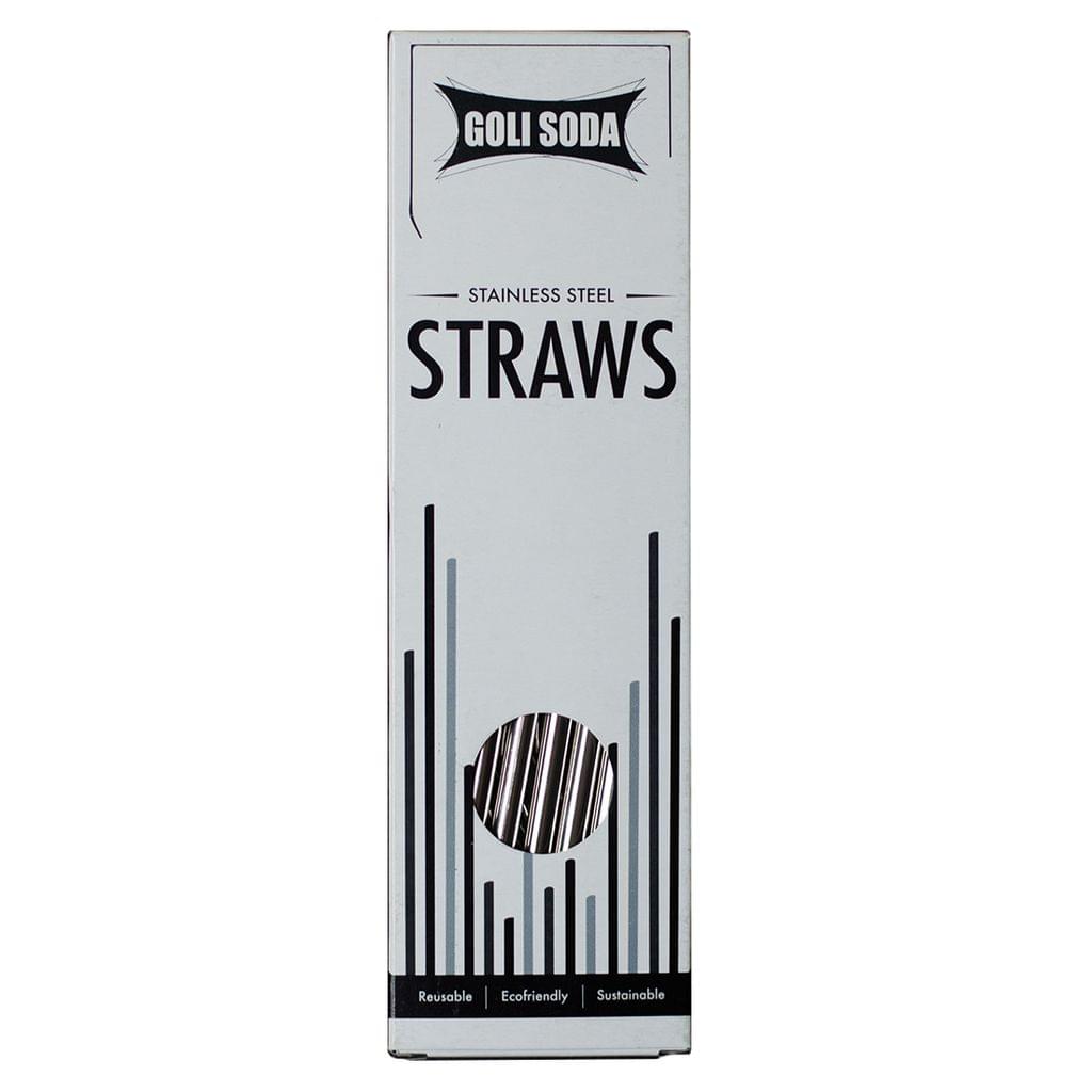 Stainless Steel Bent Straws - Set of 10