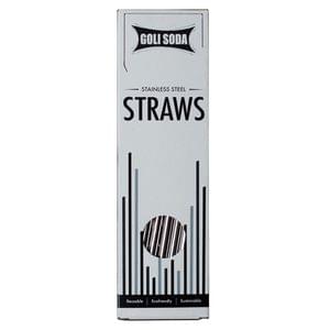 Stainless Steel Bent Straws - Set of 10