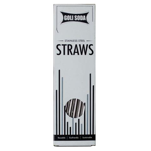 Stainless Steel Bent Straws - Set of 10