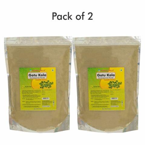 Gotu Kola powder - 1 kg powder - Pack of 2