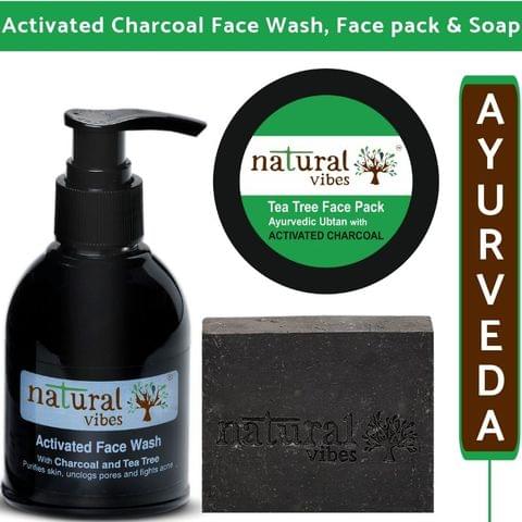 Ayurvedic Activated Charcoal Skin Care Regime Combo