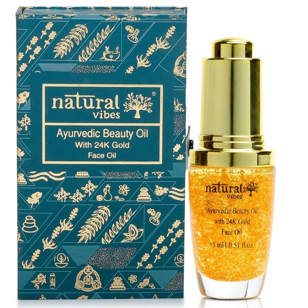 Ayurvedic Beauty Oil with 24K Gold Flakes 15ml